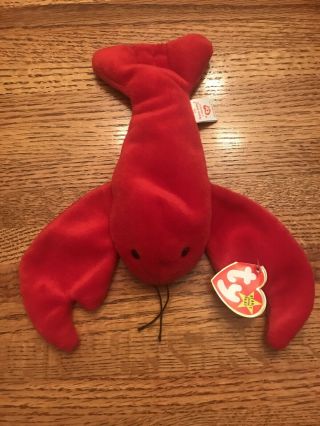 Rare 1993 Ty Beanie Babies Pinchers With Pvc Pellets And Tags