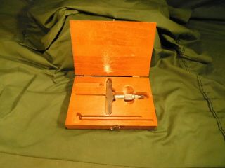 Vintage Machinist Starrett Micrometer Depth Gage No 449 Ob User Antique Tool