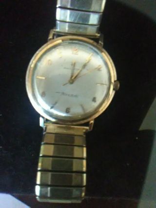 Vintage Mens Rare Hamilton 10k Gold Filled Thin - O - Matic Watch Wristwatch