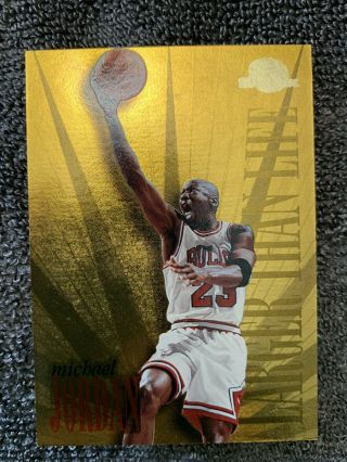 Michael Jordan 1995 Skybox " Larger Than Life " Nba Basketball Insert Card L1 Rare