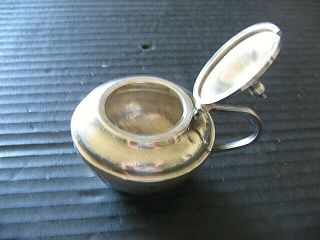 VTG 1920’s.  30 ' s English Hallmarked Sterling Silver Salt Cellar / Mustard Pot 3
