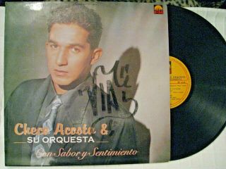 Checo Acosta Y Orq.  " Con Sabor Y Sentimiento " - Rare Latin/salsa Music Lp