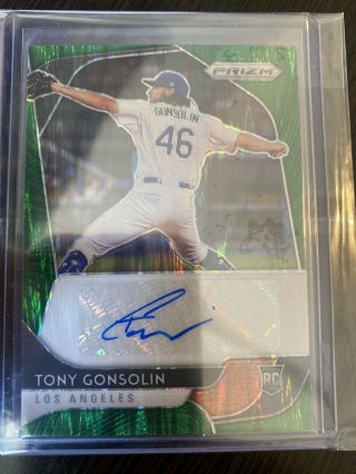 Tony Gonsolin Rc 2020 Select Green Prizm Autograph Auto Rare Ssp 3/5