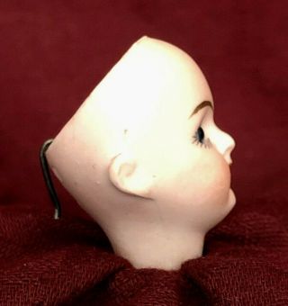 WONDERFUL Tiny Antique German Bisque Doll Head w/ Glass Eyes 2