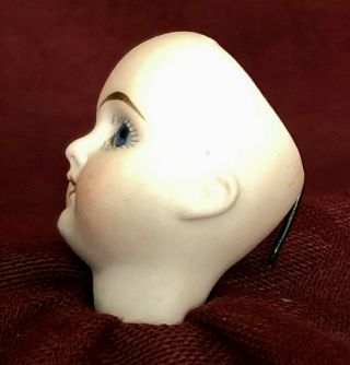 WONDERFUL Tiny Antique German Bisque Doll Head w/ Glass Eyes 3