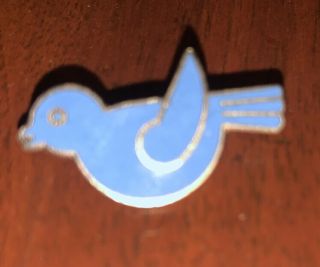 Vintage Campfire Girl Enamel Bluebird Pin Rare