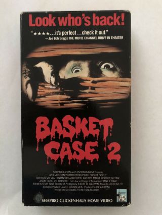 Basket Case 2 Shapiro Home Video Vhs Release Horror Slasher Gore Rare