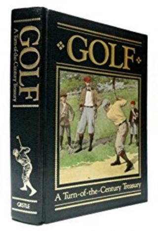☆RARE LEATHER BOUND GOLD - EDGE BOOK:GOLF:A TURN OF THE CENTURY TREASURY - HISTORY ☆ 2