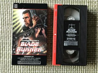 Blade Runner Vhs Red Lid Red Vhs 1982 Release Harrison Ford Sci - Fi Rare