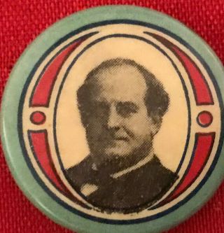 Rare Political Pinback William Jennings Bryan Badge 1896 Campaign Button Pin