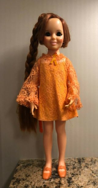 Vintage 1969 Crissy Doll With Growing Red Hair 18 " Doll 1969 Ideal