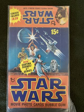 Star Wars Movie Photo Cards Bubble Gum Topps Box Only Very Rare Hard To Find