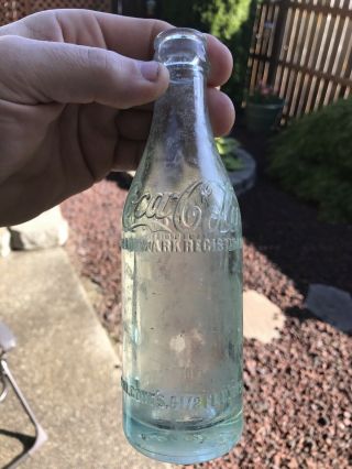 Rare Vintage Coca Cola 1900 - 1915 Bottle 6 1/2 Ounce Trademark Registered
