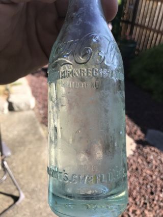 Rare Vintage Coca Cola 1900 - 1915 Bottle 6 1/2 Ounce Trademark Registered 2