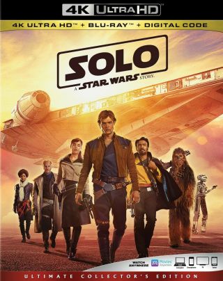 Solo A Star Wars Story 4k Ultra Hd,  Blu - Ray With Rare Slip Cover Dvd