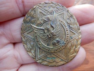 Rare Wwi Jewish War Veterans Of The United States Large Hat Badge Device