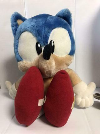 Sega Sonic The Hedgehog Plush Stuffed Toy About 36cm Vintage Very Rare Japan