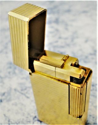 Fine Rare Vintage Flaminaire Paris Gold Plated Pocket Lighter Linear Pat.  14