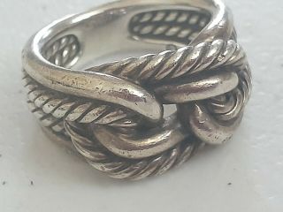 Rare David Yurman Men Sterling Silver 925 Ring Size 7