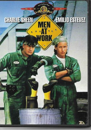 Men At Work Widescreen And Full Frame Dvd Charlie Sheen,  Emilio Estevez Rare