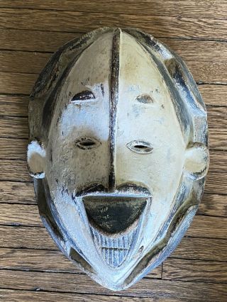 Vintage African Mask Wall Art Wooden Tribal Rare