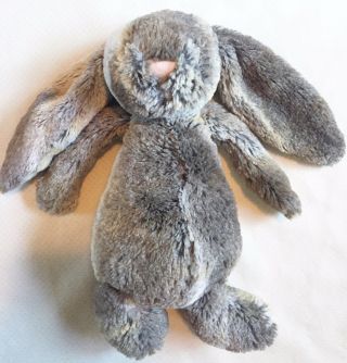 Jellycat Bunny Rabbit Woodland Large Plush Stuffed Animal Gray Brown Rare 12 "