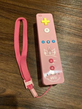 Nintendo Wii Official Remote Controller Peach Motion Plus Wii U Limited Rare