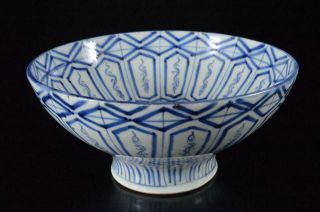 E8392: Chinese Blue&white Pattern Flower Muffle Painting Ornamental Plate/dish