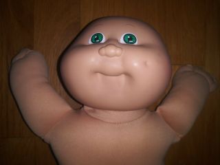 Vintage Cabbage Patch Kid Preemie Baby Doll 13 " Green Eyes Bald 1982