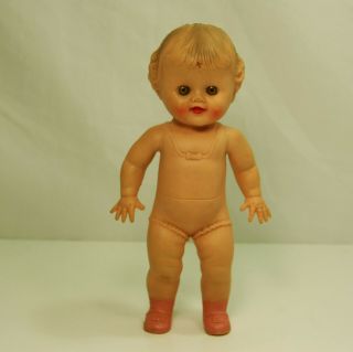 Vintage The Sun Rubber Co Squeaker Toy Girl Doll Tod - L - Dee 10 "