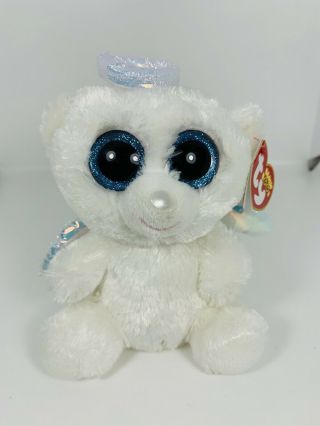 Rare Ty Beanie Boos Halo The Angel Teddy Bear 6 " Plush Stuffed Animal With Tags