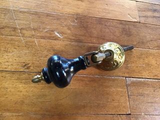 Antique Salvage Victorian Tear Drop Drawer Pull 2.  5” Drop Brass Tip