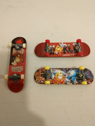 Tech Deck World Industries Flameboy Skateboards Fingerboards Set Rare