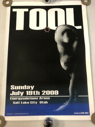 Tool Concert Poster 273/350 July 19 2009 Salt Lake City Utah Adam Jones Rare