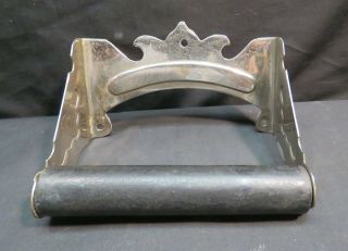 Vintage Victorian Style Nickel Plated Brass W/wood Tp " Holder "