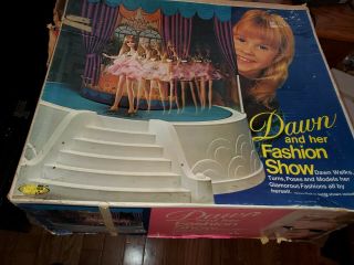 Vintage 1970 Dawn Fashion Show Stage W/ Box & Doll By Topper Toys Box