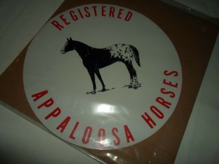 Registered Appaloosa Horses Decal Sticker 10 " Round - Rare
