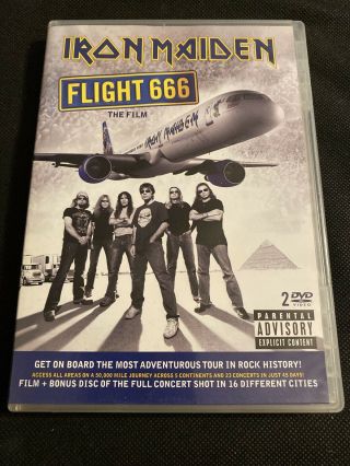 Iron Maiden - Flight 666: The Film Dvd,  2009,  2 - Disc Set Rare W/ Insert