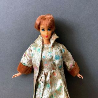 Vintage 1960s Barbie Clone Fab Lu Babs Glam Brocade 2pc Dress Jacket Hong Kong