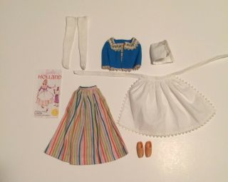 Vintage Barbie In Holland Outfit 0823 Near Complete & 1964 Euc