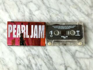 Pearl Jam Ten Cassette Tape 1991 Epic Eddie Vedder Even Flow,  Jeremy Rare Oop