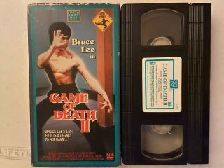 Game Of Death 2 Vhs Rare Big Box Kung Fu Bruce Lee 1981 Cinema Group Home Video