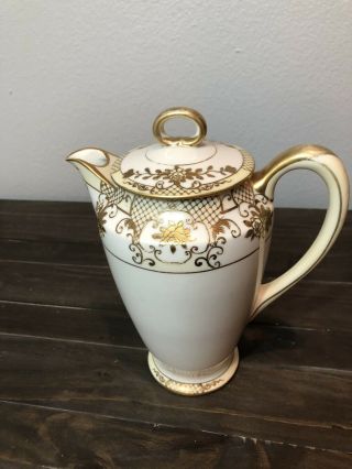 Rare Noritake Made In China Hand Painted Tea Pot