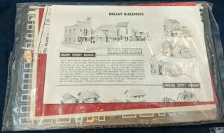 Walthers: Beejay Buildings Brick Main Street Ho Scale Model Kit.  Rare Vintage