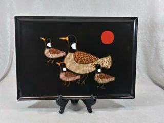Vintage Couroc Monterey Ca 1960 Mid Century Modern Geese Family Tray Rare