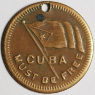 Spanish American War Medal Token Remember The Maine Cuba Must Be 17mm Rare