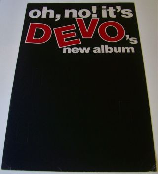 Devo Rare Record Company Promo Shop Display Flat " Oh No,  It 