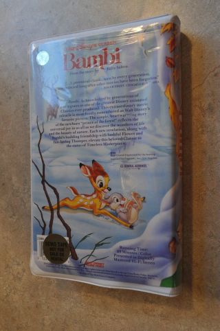 walt disney classic Disney Bambi VHS demo black diamond clam shell case rare 3