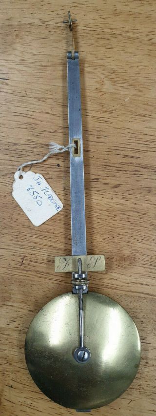 Rare Antique Fusee Bracket Clock Pendulum 
