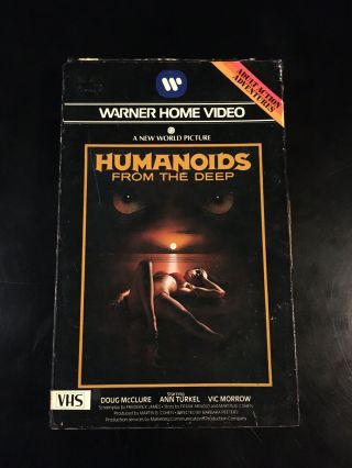 Humanoids From The Deep Vhs Big Box Warner Home Video Horror Vintage Cult Rare